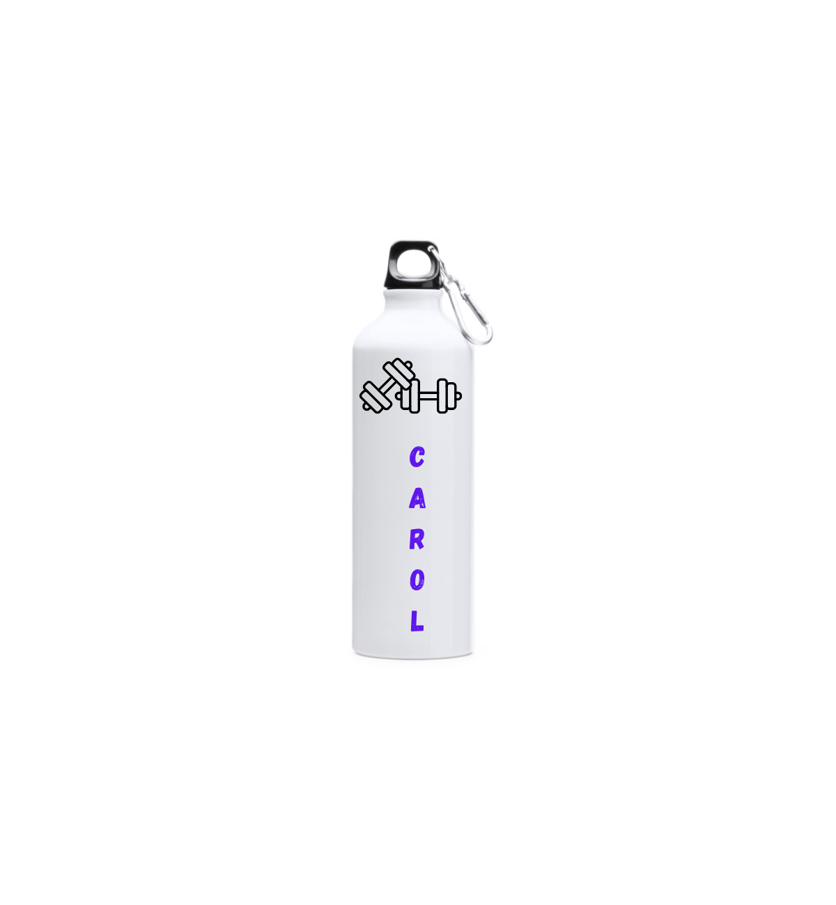 Botella Aluminio con Mosquetón