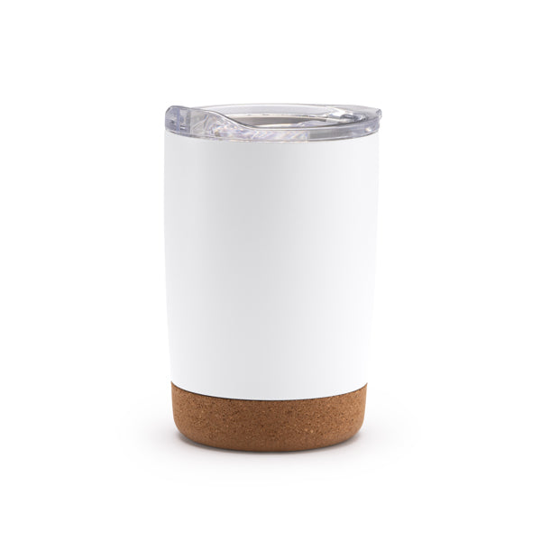 Vaso KILVEX en color blanco para personalizar con tu logo, nombre o foto