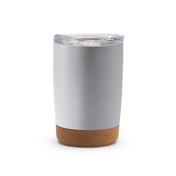 Vaso KILVEX en color plata — impresión personalizada de tu logo