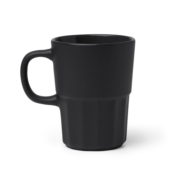 Taza LUNGER en color negro, personalización a medida en Gráficas Hugo