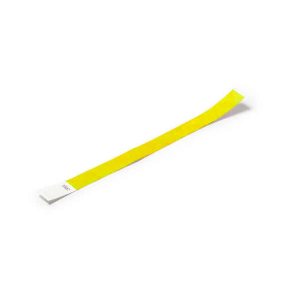 Pulseras DRILO en color amarillo — impresión personalizada de tu logo
