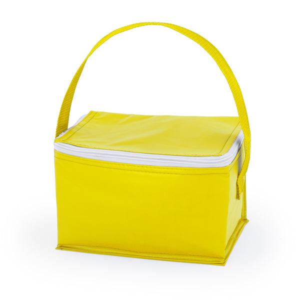 Bolsas Termicas TIBU en color amarillo — impresión personalizada de tu logo