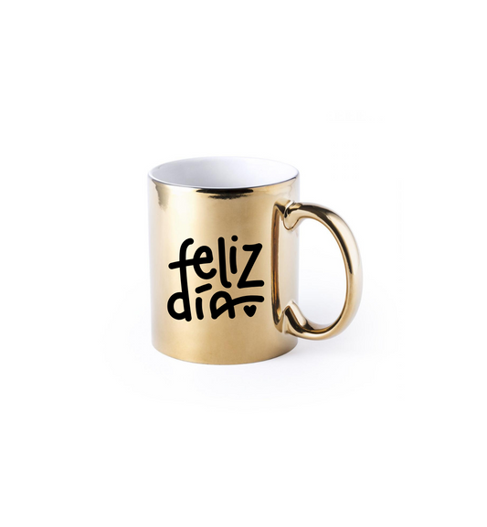 Taza Cerámica Cromada