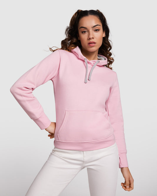 Sudadera URBAN WOMAN entallada en doble tejido bicolor con capucha - RASU1068